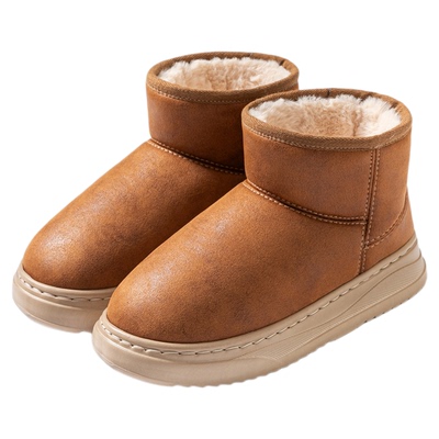 实心厚底加绒棉鞋冬季保暖