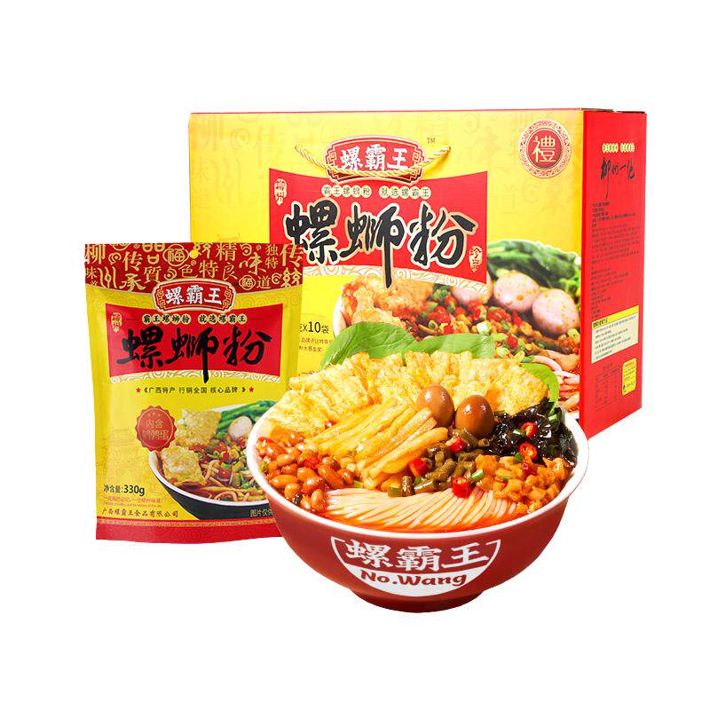 螺霸王螺蛳粉经典原味水煮螺蛳粉10袋装广西柳州螺狮粉螺丝米粉