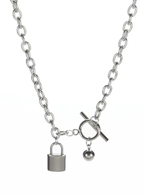 小众设计感链条ins金属钛钢吊坠