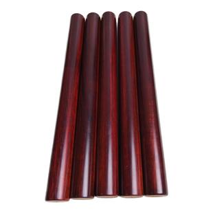 小叶紫檀圆棒圆棍家用擀面杖把玩棍健身武术棍车载防身棍紫檀老料