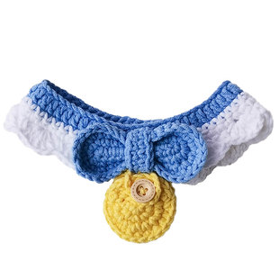 Airtag猫项圈苹果追踪定位器编织项圈防丢失宠物用品蓝猫猫咪围脖