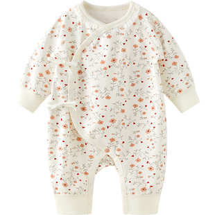 微狮牧尼新生儿衣服婴幼儿连体衣春秋季女宝宝可爱和尚服纯棉秋装