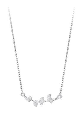 银杏叶项链s925纯银气质小众高级感银饰叶子锁骨链精美百搭礼物