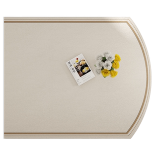 简约椭圆形皮革桌垫餐桌防水防烫防油免洗pvc硅胶可折叠圆桌桌布