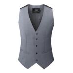 英伦风西装马甲男士拼接款背心台球室斯诺克职业大码修身西服马夹