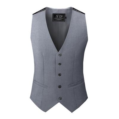 英伦风西装马甲男士拼接款背心