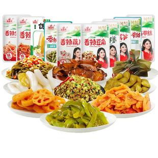 湘满天香辣下饭菜萝卜干莴笋外婆菜酸豆角8款20包零食小包装小菜