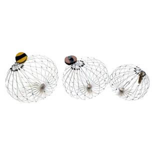 新款钓螃蟹笼子小龙虾笼河蟹套海蟹圈钢丝全自动开合笼海用垂钓