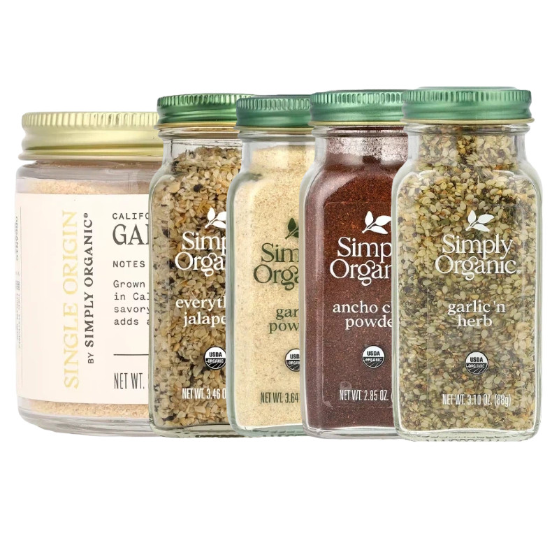 Simply Organic加州大蒜香料洋葱混合调味料墨西哥青椒安可辣椒粉