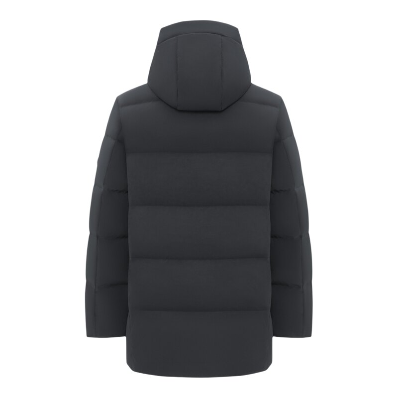 雪中飞男士短款连帽羽绒服保暖