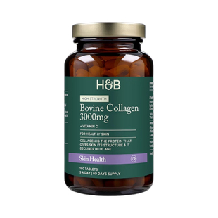 保税仓 英国Holland&Barrett荷柏瑞胶原蛋白3000mg180粒焕活肌肤
