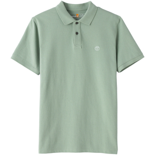 添柏岚TIMBERLAND男POLO衫夏季绿色翻领短袖正品保真T恤衫A6943