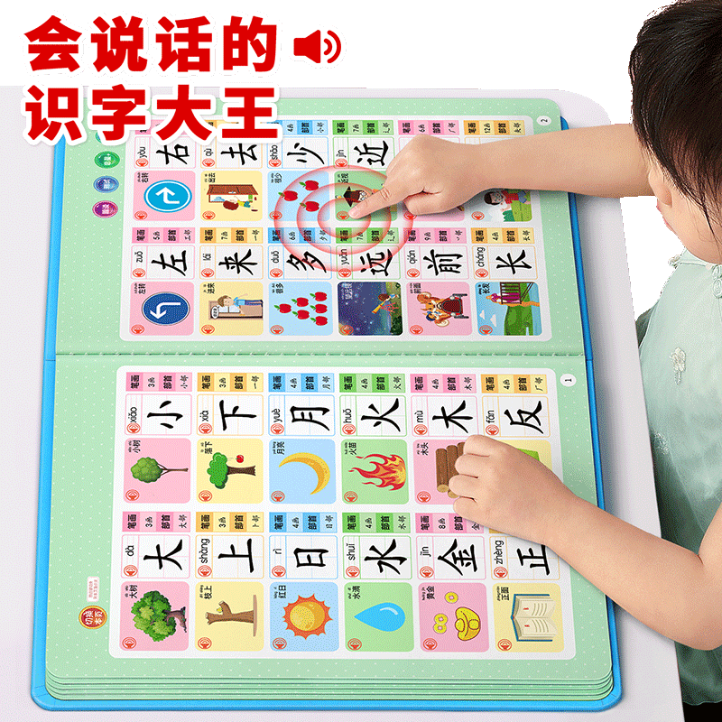 儿童识字大王3000字点读机认字卡片早教发声书幼儿园宝宝有声启蒙