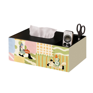 马年纸巾盒客厅装饰品多功能收纳桌面摆件设计感卡通可爱家用茶几