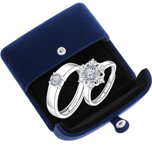 情人节礼物送女友送女朋友实用情侣对戒求婚结婚钻戒定情信物一对