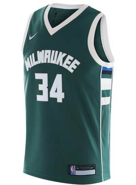 NBA篮球服正品NIKE耐克青少年运动SW球衣篮球服雄鹿队阿德托昆博