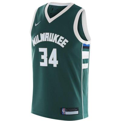 NBA篮球服正品NIKE耐克青少年运动SW球衣篮球服雄鹿队阿德托昆博