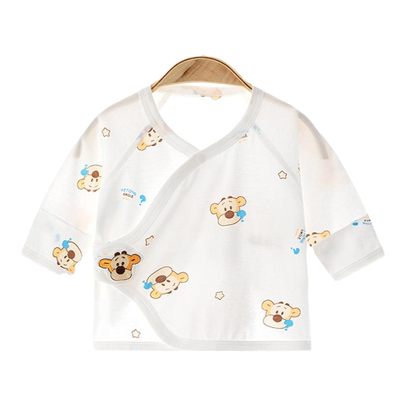 2025新生的儿纯棉纱布半背衣夏季薄款初生婴儿衣服空调和尚服A类