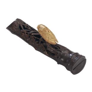 全铜复古卧香炉线香插家用室内知足常乐创意书房香盒香薰炉摆件