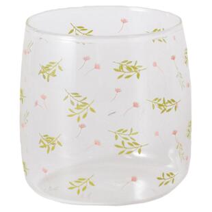 碎花刷牙漱口杯女牙杯高硼硅玻璃牙缸洗手间家用小清新卫生间