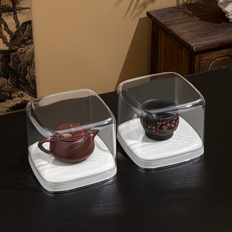 茶具茶杯防尘透明收纳盒紫砂壶收纳盒壶陶多功能置物架子功夫茶壶