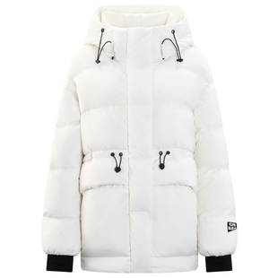 【双色】库恩玛维90白鸭绒羽绒服女2024冬季新款收腰百搭连帽外套