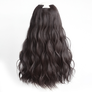 假发女长发水波纹卷发假发片增发量蓬松仿真发一片式羊毛卷接发片