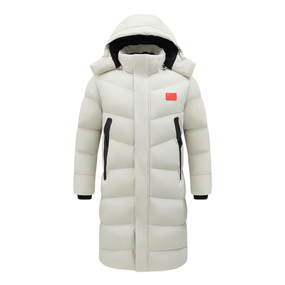 国家队男女过膝长款羽绒棉服