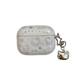 甜酷线条kitty猫适用苹果耳机保护套airpods4无线蓝牙耳机壳三四代airpodpro3代1/2ipod耳机盒airpods3保护壳