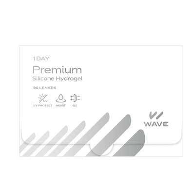 日本进口wave隐形眼镜硅水凝胶日抛90片/盒高含水透氧
