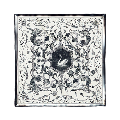 CARELESSLY桑蚕丝黑天鹅丝巾礼盒