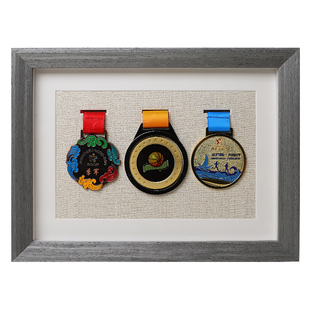 马拉松奖牌奖章收纳盒摆台展示架徽章纪念章奖状展示框挂墙相框