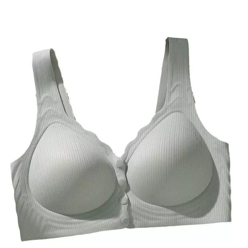 乳胶大码前扣无痕聚拢文胸