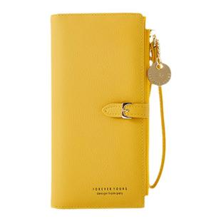 时尚长款女士钱包韩版女性手拿包大容量女士手腕包手机包个性吊坠