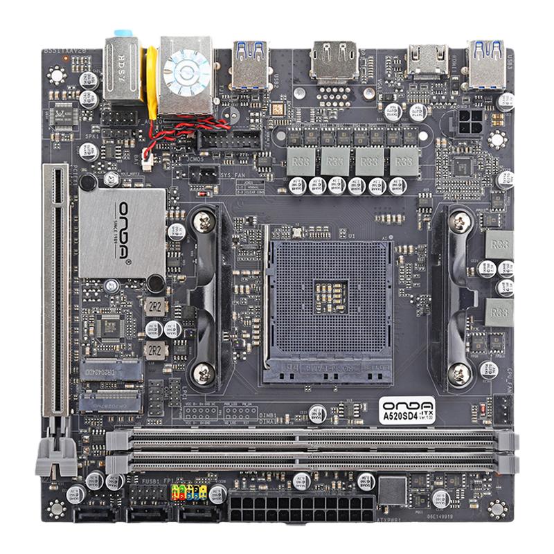 昂达B450/A520SD4-ITXmini电脑台式机AMD主板1/2/3/4/5代AM4接口U