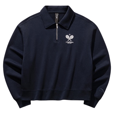 超级安踏女子复古网球风卫衣