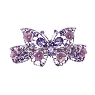 发夹女后脑勺新款水钻夹子头饰优雅头花发饰发卡女成人弹簧夹卡子