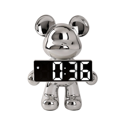 暴力熊入户玄关摆件银色暴力熊