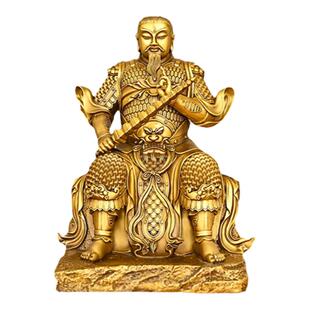 雷祖铜像摆件黄铜九天应元雷声普化天尊大号家用店铺办公室工艺品