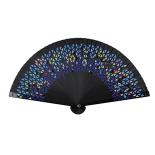 Fan风度彩窗全竹折扇中国风拙政园漆画苏扇文创送礼便携旗袍扇子