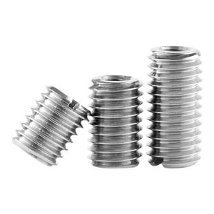 不锈钢一字槽螺纹护套转换变径螺套内外标准牙螺母自攻螺套M2-M16