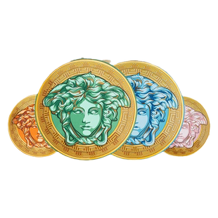 Versace meets Rosenthal 范思哲美杜莎像章4色面包盘托盘礼盒