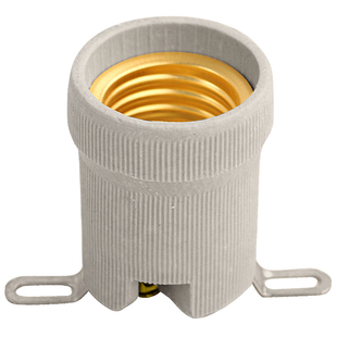 陶瓷灯头耐高温灯座E27螺口浴霸灯口烤箱暖灯底座带支架家用养殖