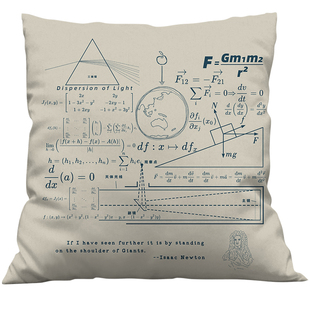 牛顿物理学三大定律抱枕二合一理科学霸微积分学生上课午睡靠背垫