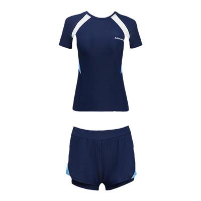 运动泳衣泡温泉分体保守大码胖mm