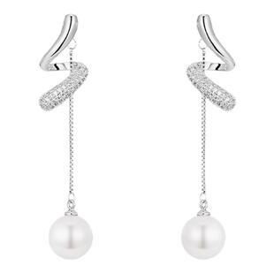 银色珍珠款吊坠耳环2025新款爆款轻奢小众高级感耳坠独特漂亮耳饰