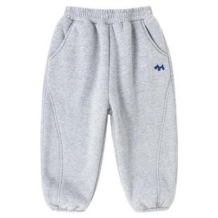 嘟嘟家男童裤子秋冬加绒儿童长裤冬季宝宝冬装休闲裤女童运动裤潮