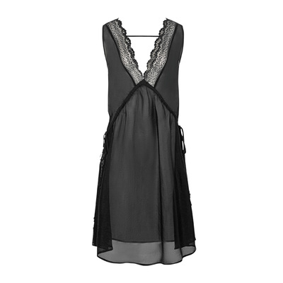 无以幻象深V连衣系带罩裙