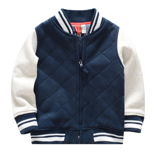 【清库】男童加绒棒球服中大童休闲外套宝宝棉质夹克衫双层卫衣