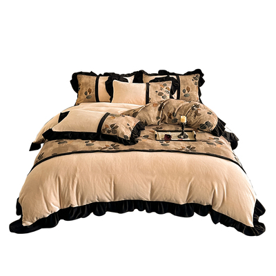 法式复古风加厚牛奶绒四件套